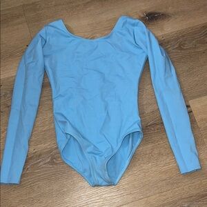Capezio Blue Dance Costume Long Sleeve Leotard